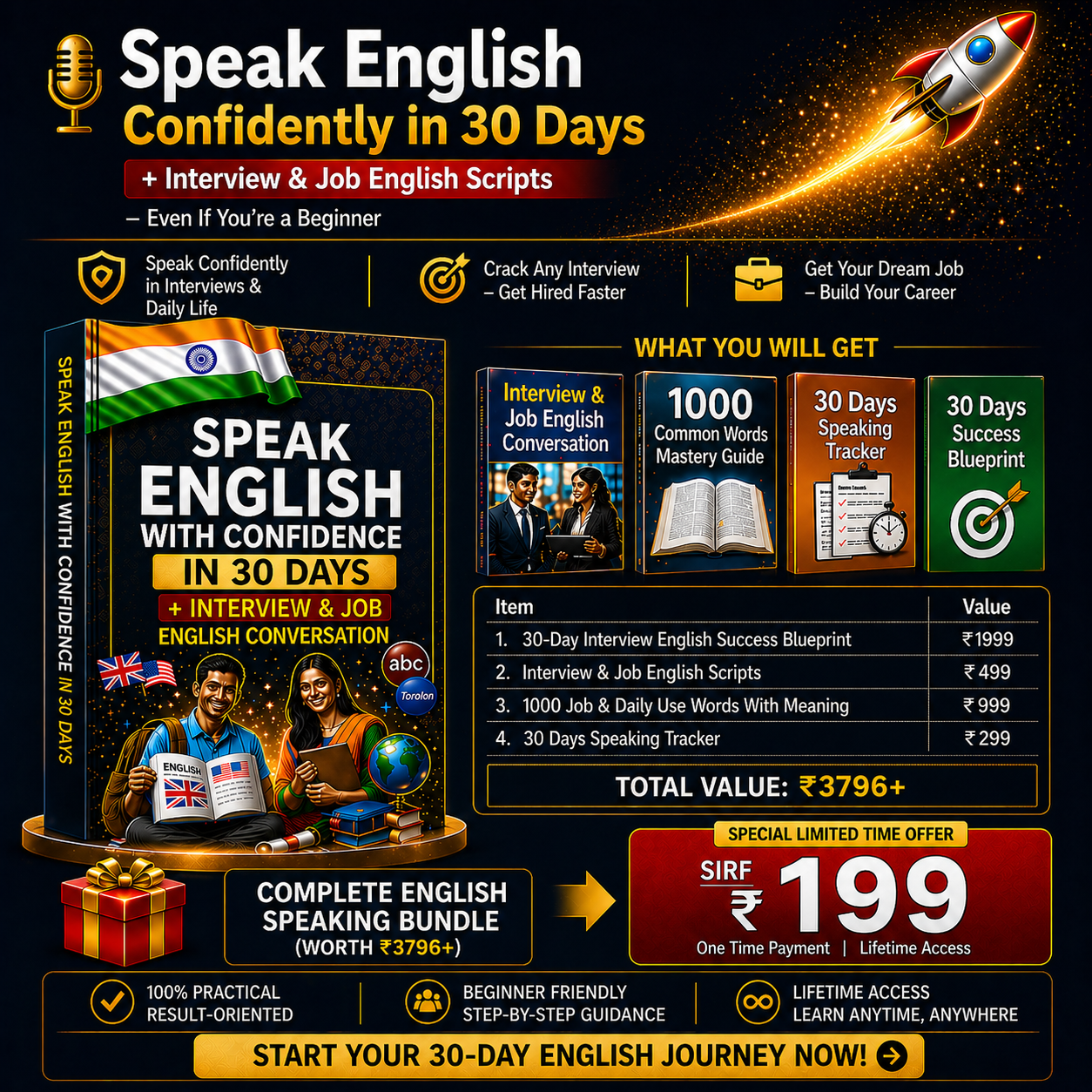 Interview and job English course offer image
